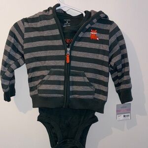 Carter's Striped Bodysuit and zip up set